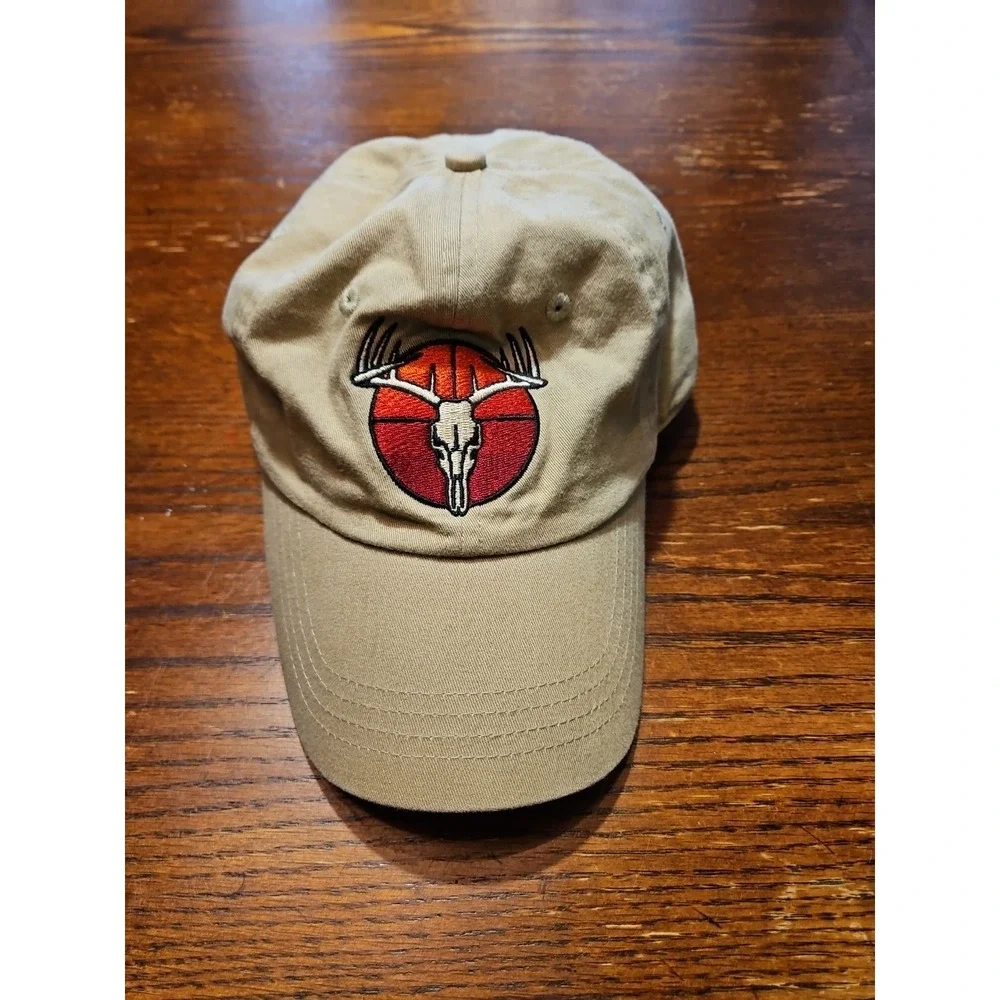 Deer Hunting hat Cap skull cross-hair‎ Tethers brand built-in sun glass holder